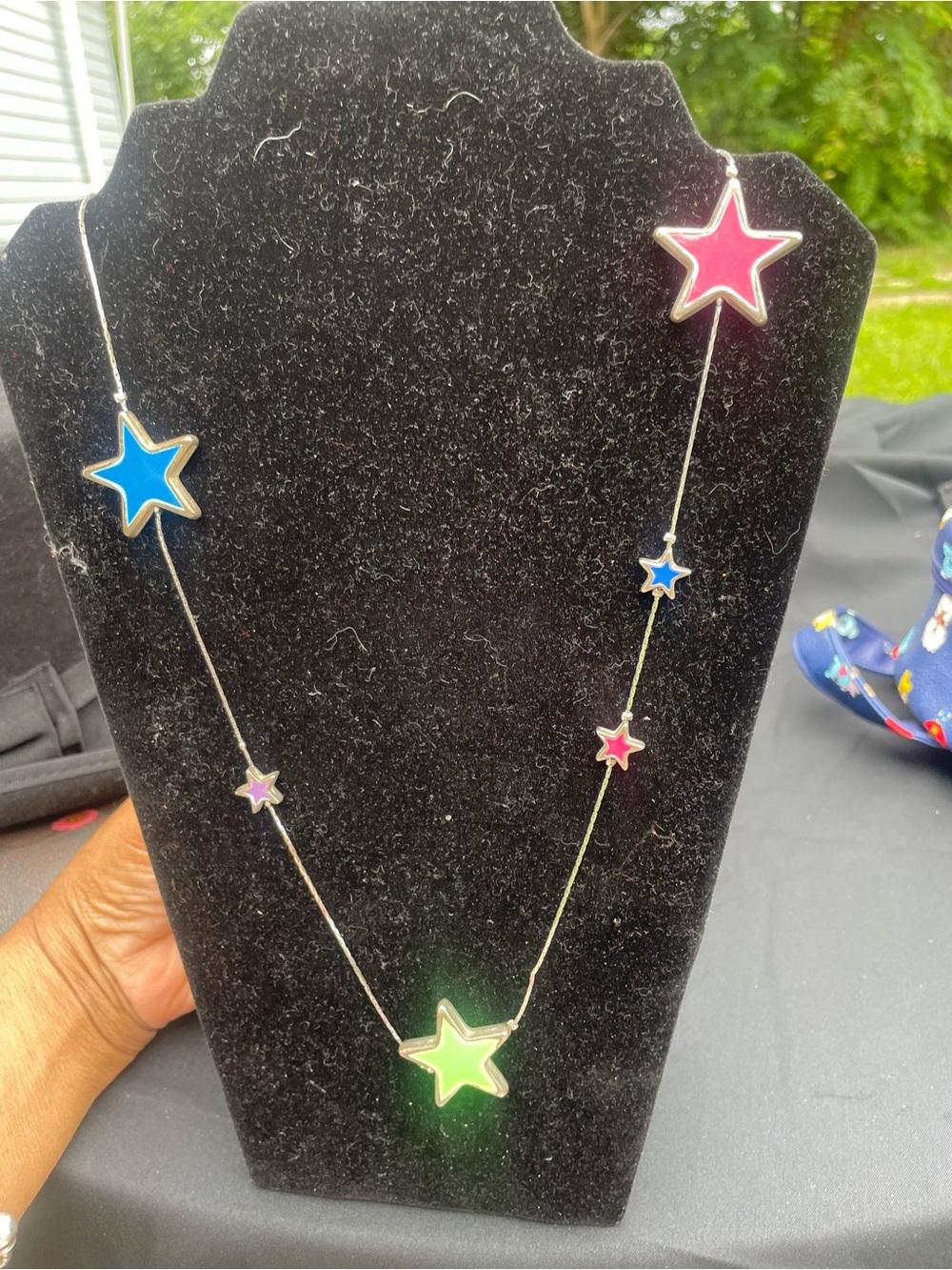 Colorful Star Pendant Necklace - Multicolor Stars